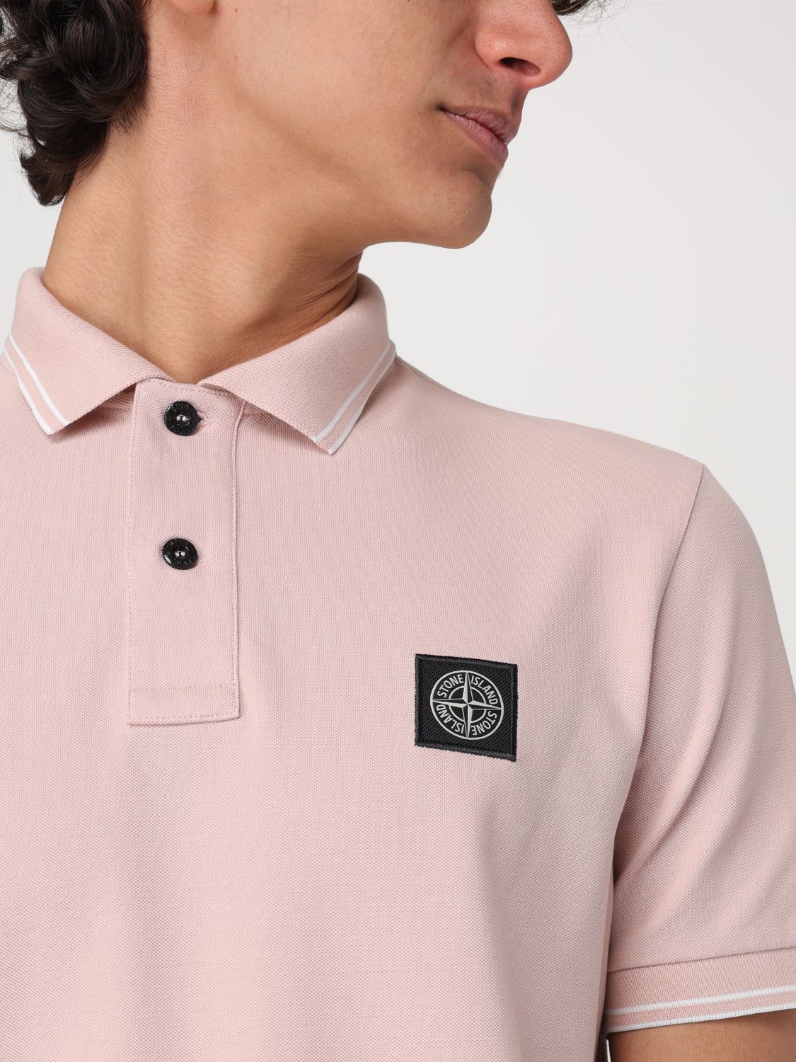 STONE ISLAND POLO: Polo homme Stone Island, Rose - Img 4