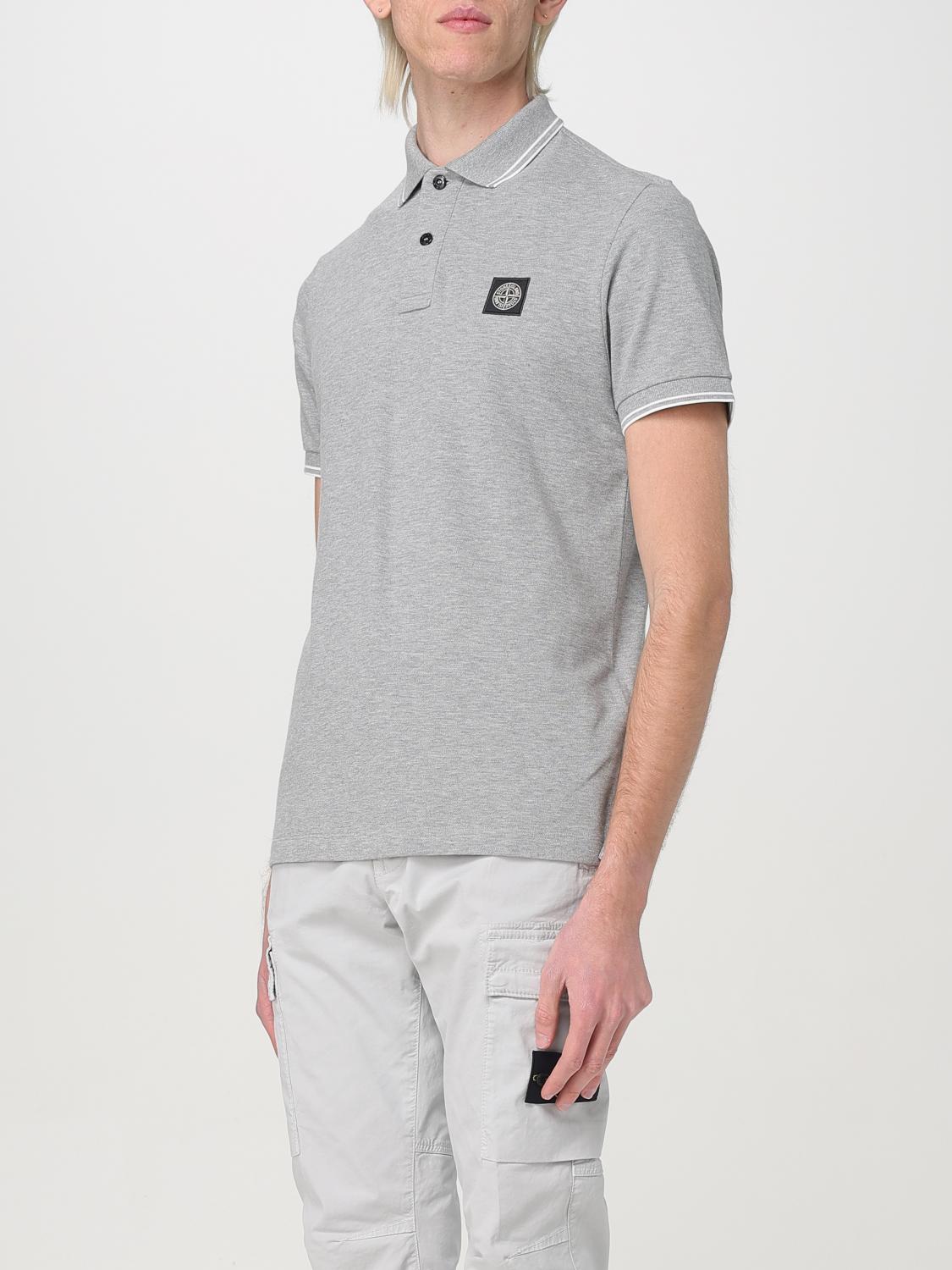 STONE ISLAND POLO SHIRT: Polo shirt men Stone Island, Grey - Img 4