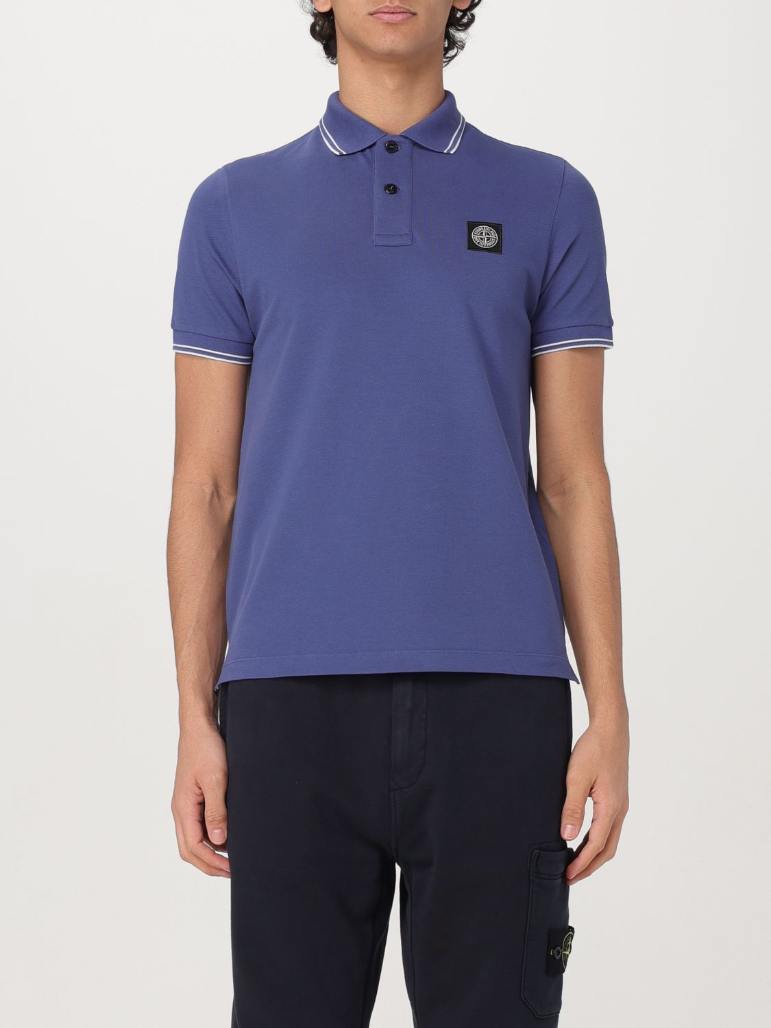 STONE ISLAND POLO SHIRT: Polo shirt men Stone Island, Navy - Img 1