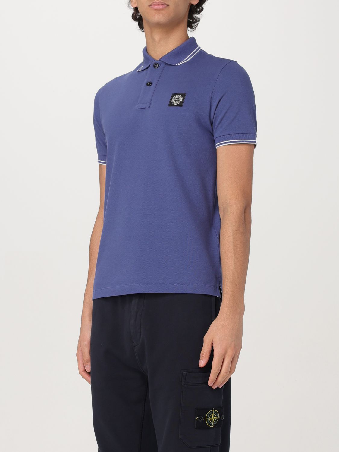 STONE ISLAND POLO SHIRT: Polo shirt men Stone Island, Navy - Img 3