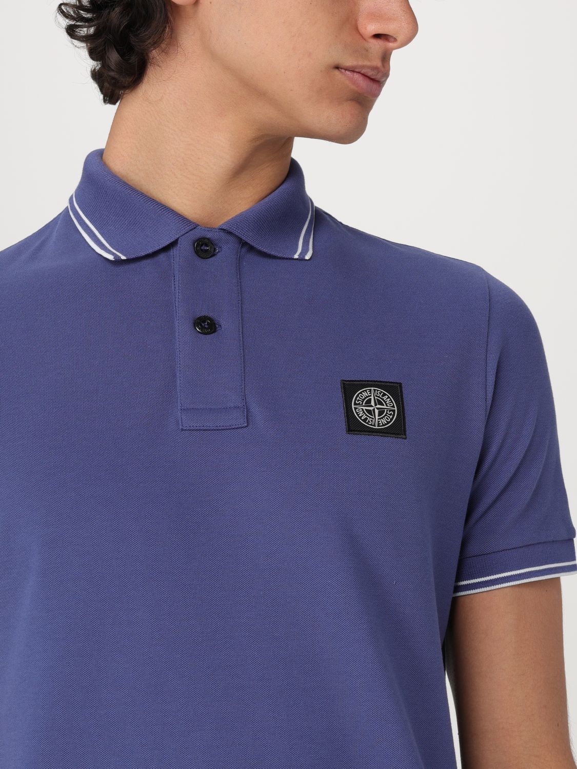 STONE ISLAND POLO SHIRT: Polo shirt men Stone Island, Navy - Img 4