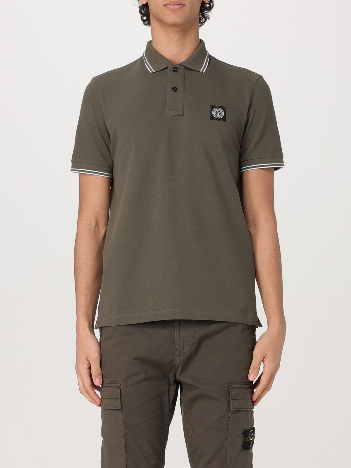 STONE ISLAND POLO SHIRT: Polo shirt men Stone Island, Olive - Img 1