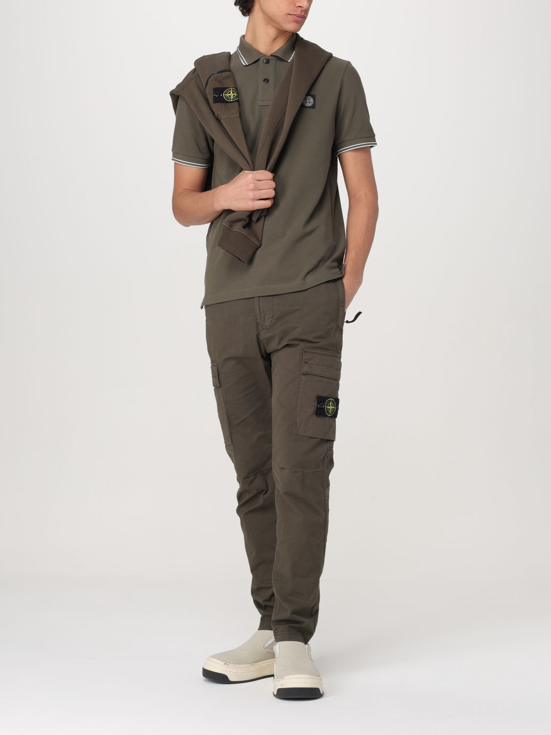 STONE ISLAND POLO SHIRT: Polo shirt men Stone Island, Olive - Img 2