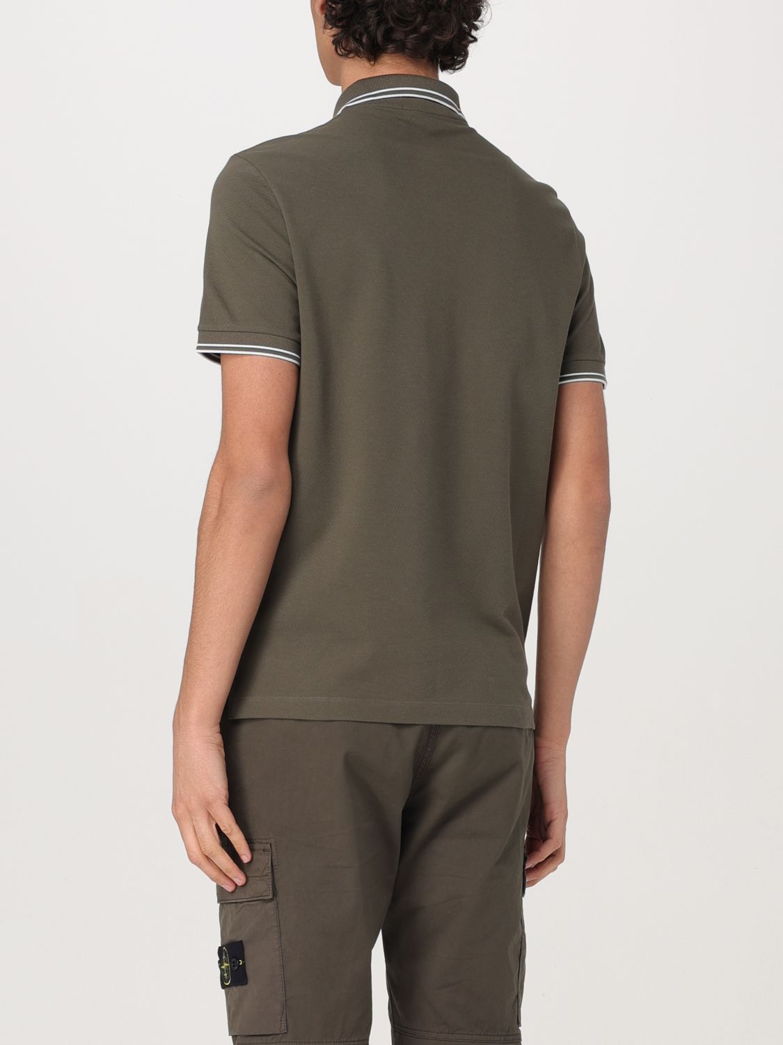 STONE ISLAND POLO SHIRT: Polo shirt men Stone Island, Olive - Img 3