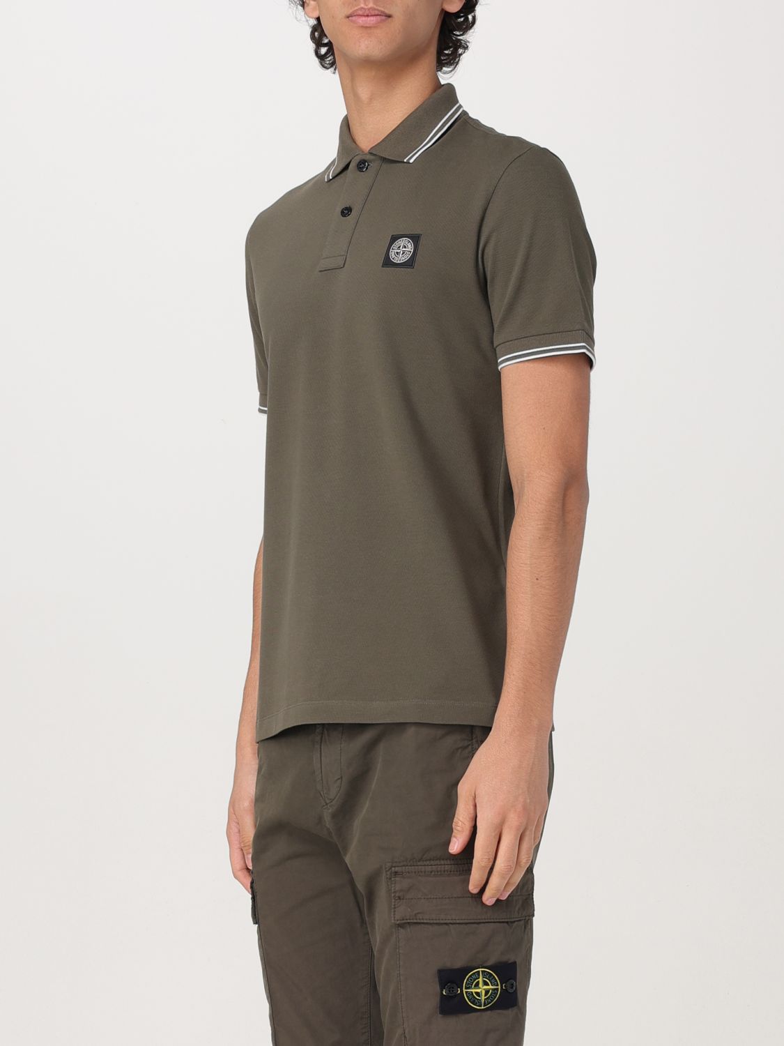 STONE ISLAND POLO SHIRT: Polo shirt men Stone Island, Olive - Img 4