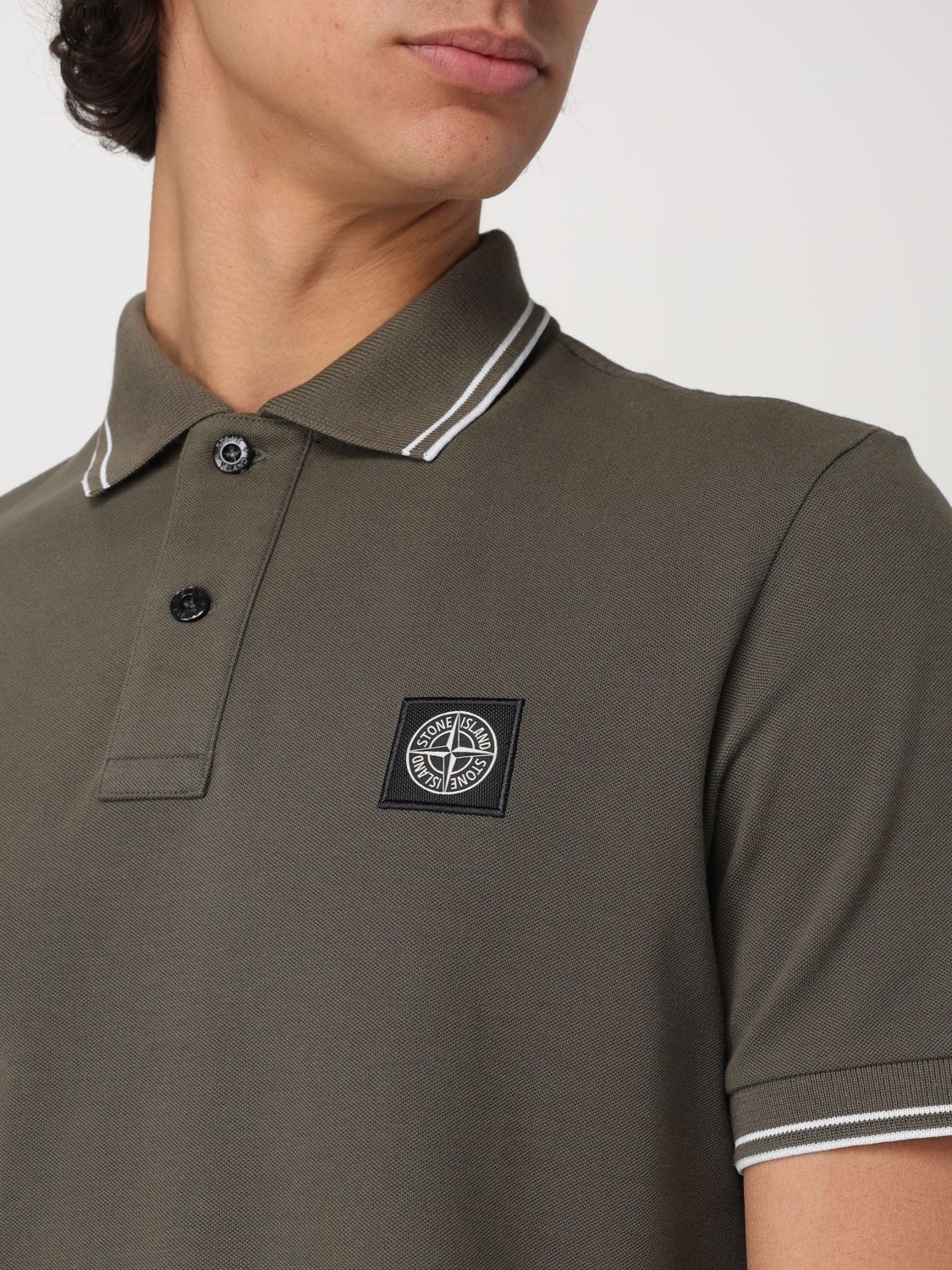 STONE ISLAND POLO SHIRT: Polo shirt men Stone Island, Olive - Img 5