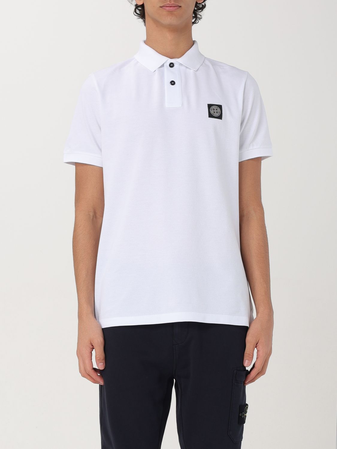 STONE ISLAND POLO: Polo homme Stone Island, Blanc - Img 1