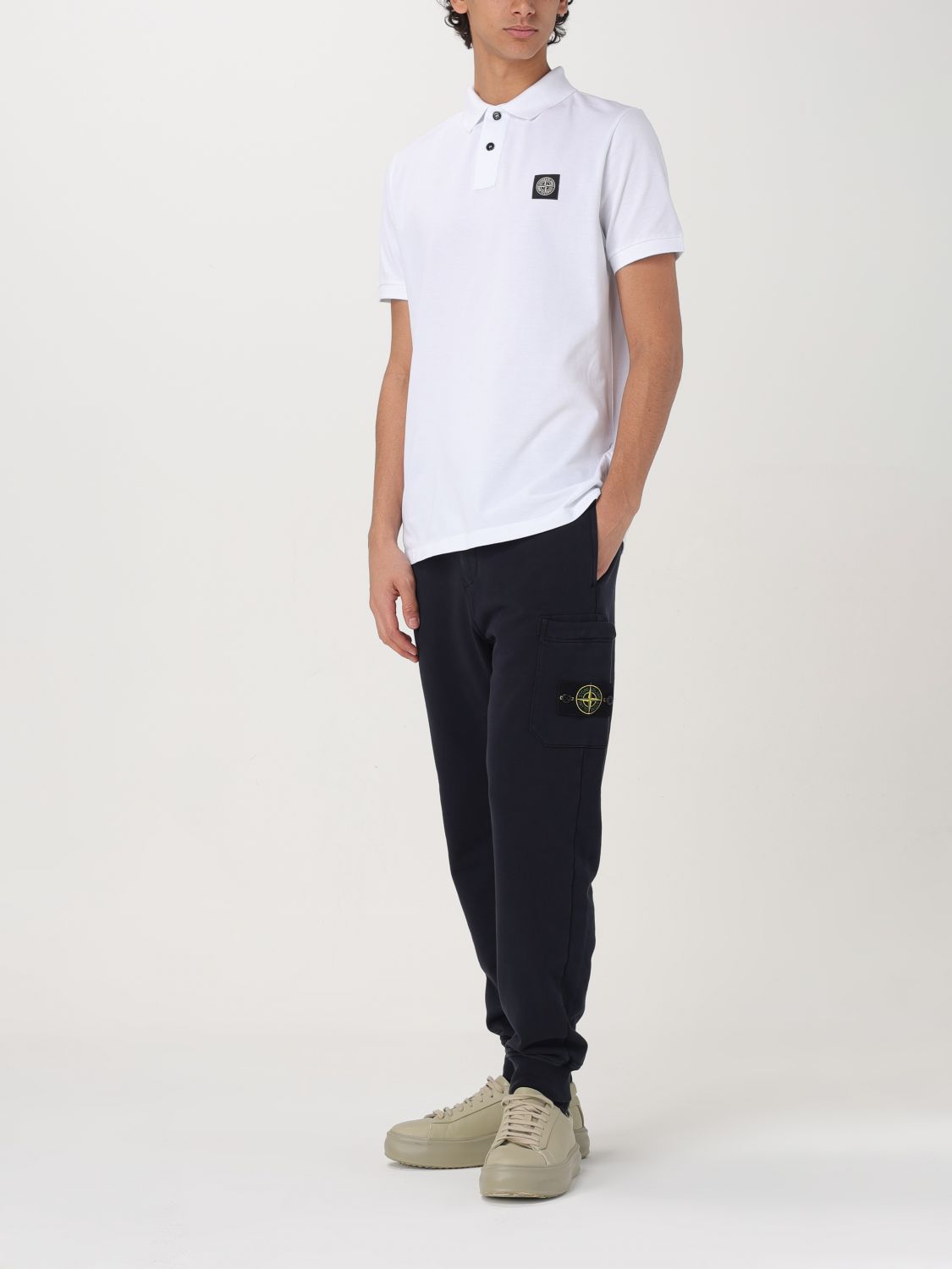 STONE ISLAND POLO: Polo homme Stone Island, Blanc - Img 2