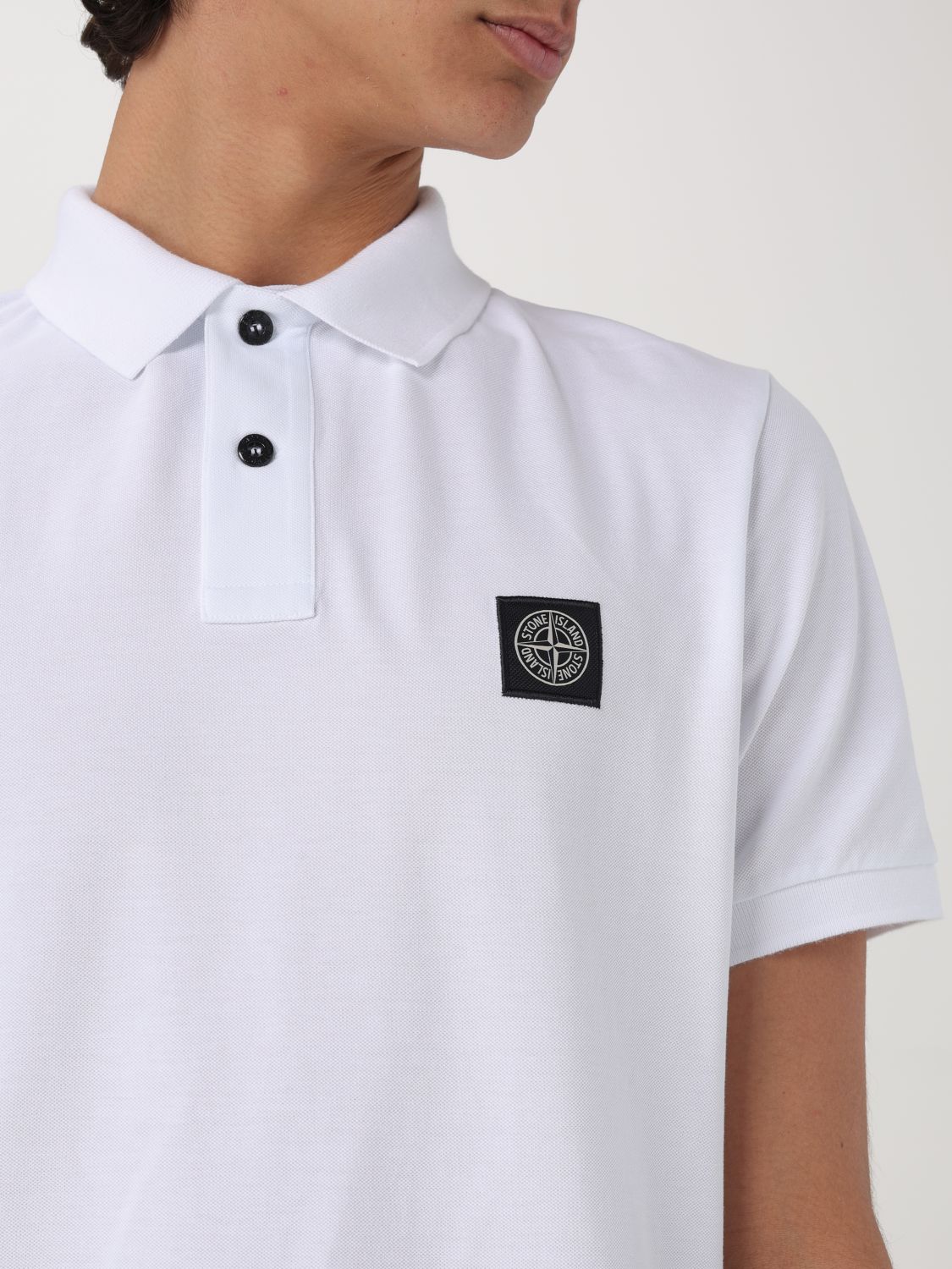 STONE ISLAND POLO: Polo homme Stone Island, Blanc - Img 5