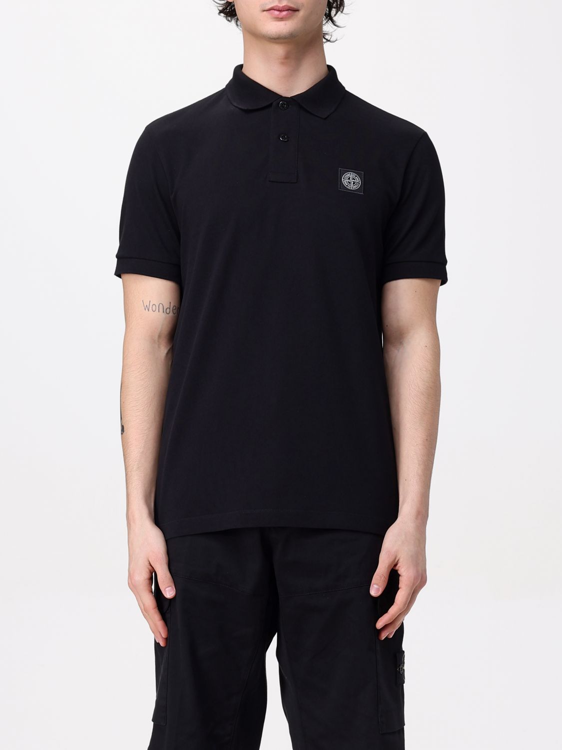 STONE ISLAND POLO: Polo homme Stone Island, Noir - Img 1