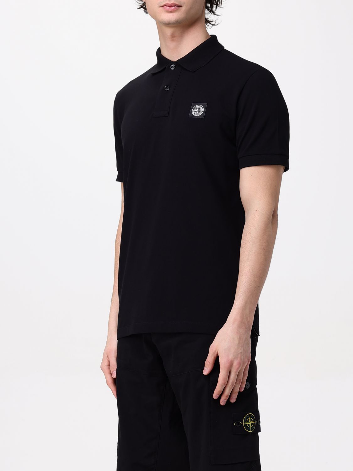 STONE ISLAND POLO: Polo homme Stone Island, Noir - Img 4