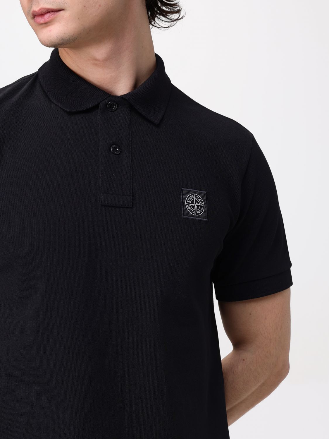 STONE ISLAND POLO: Polo homme Stone Island, Noir - Img 5