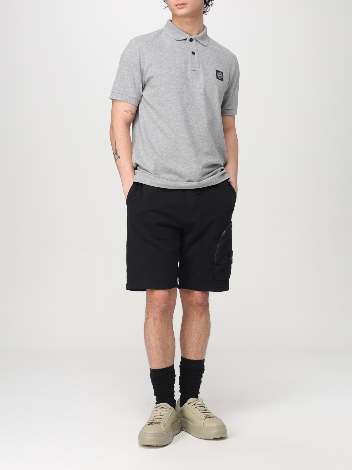 STONE ISLAND POLO: Polo in cotone biologico piquet Stone Island, Grigio - Img 2