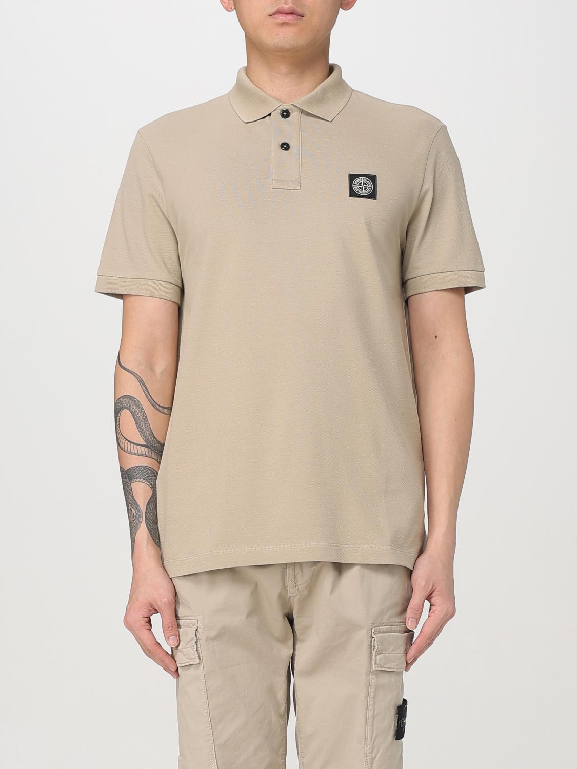 STONE ISLAND POLO: Polo homme Stone Island, Beige - Img 1