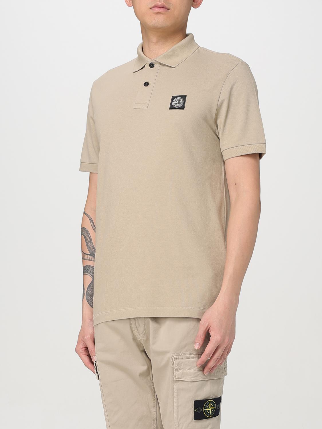 STONE ISLAND POLO: Polo homme Stone Island, Beige - Img 4