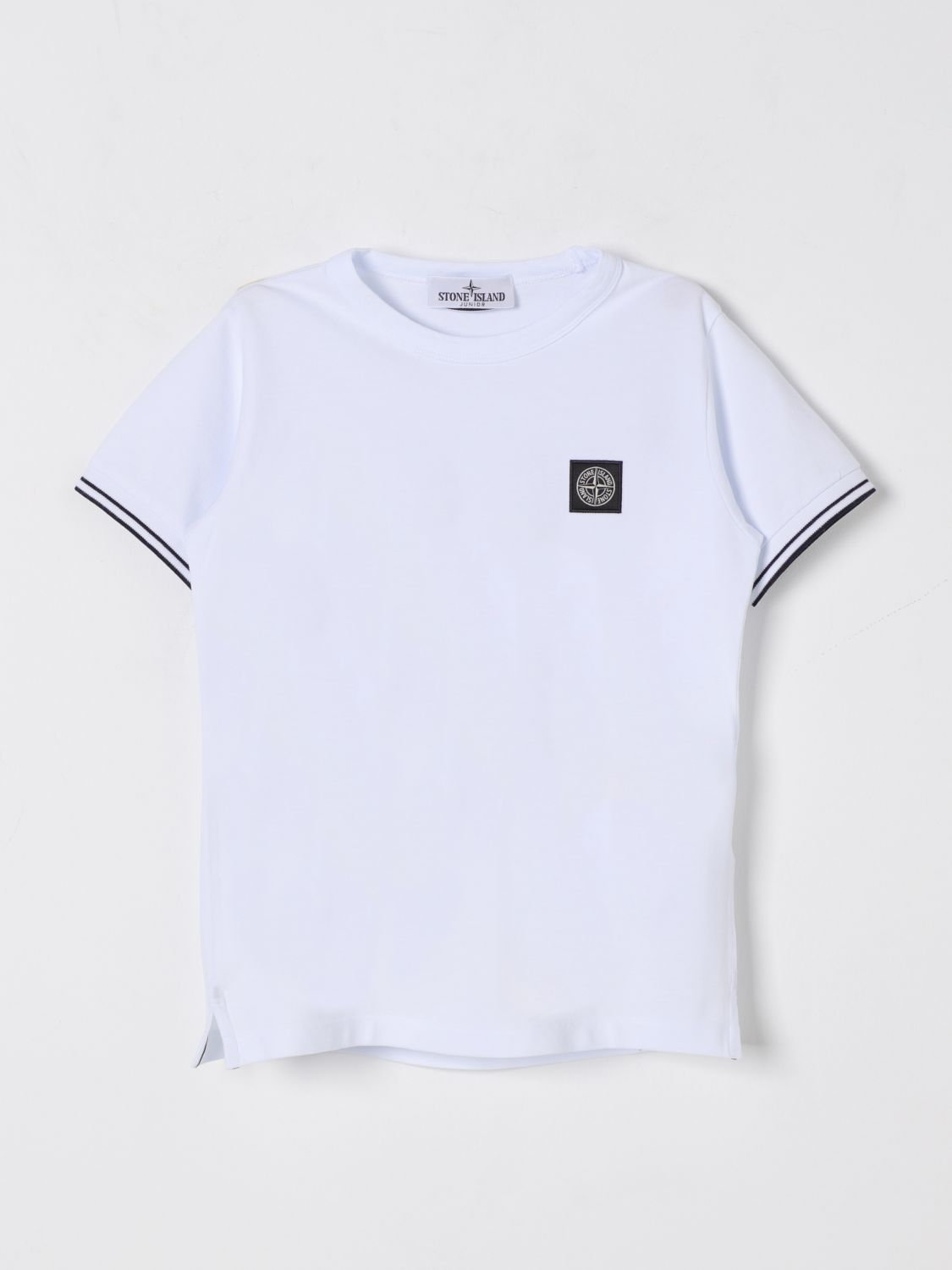 STONE ISLAND JUNIOR T-SHIRT: T-shirt kids Stone Island Junior, White - Img 1