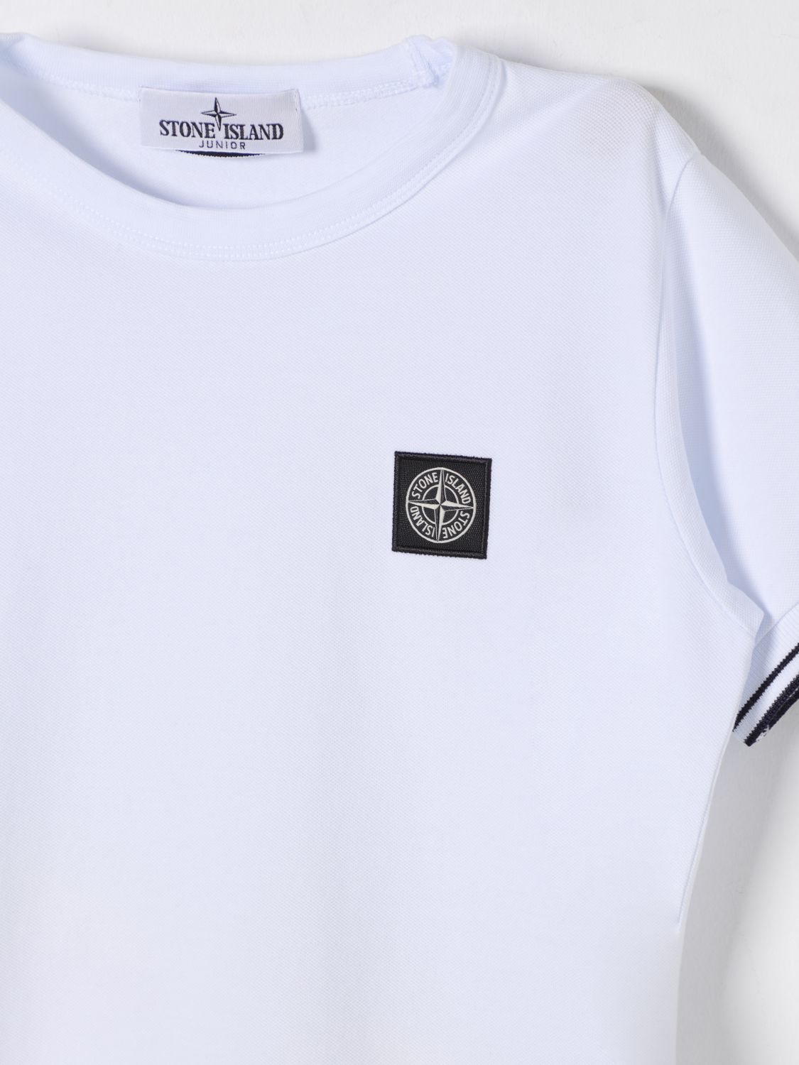 STONE ISLAND JUNIOR T-SHIRT: T-shirt kids Stone Island Junior, White - Img 3