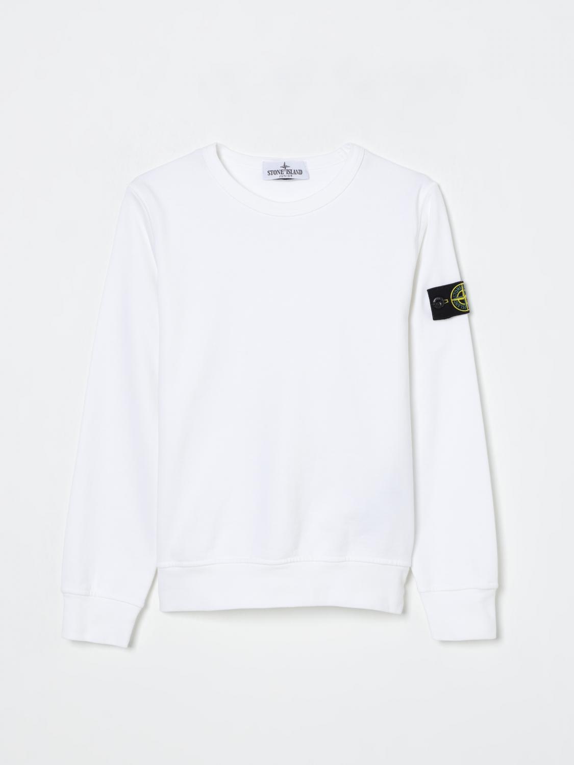 STONE ISLAND JUNIOR PULLOVER: Pullover kinder Stone Island Junior, Weiß - Img 1