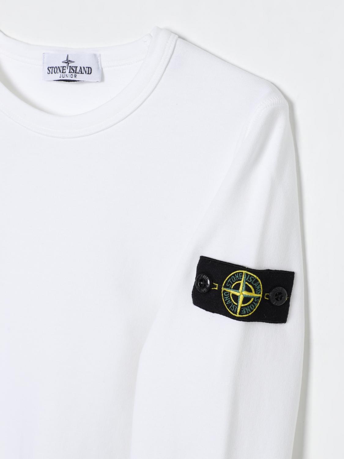 STONE ISLAND JUNIOR PULLOVER: Pullover kinder Stone Island Junior, Weiß - Img 3