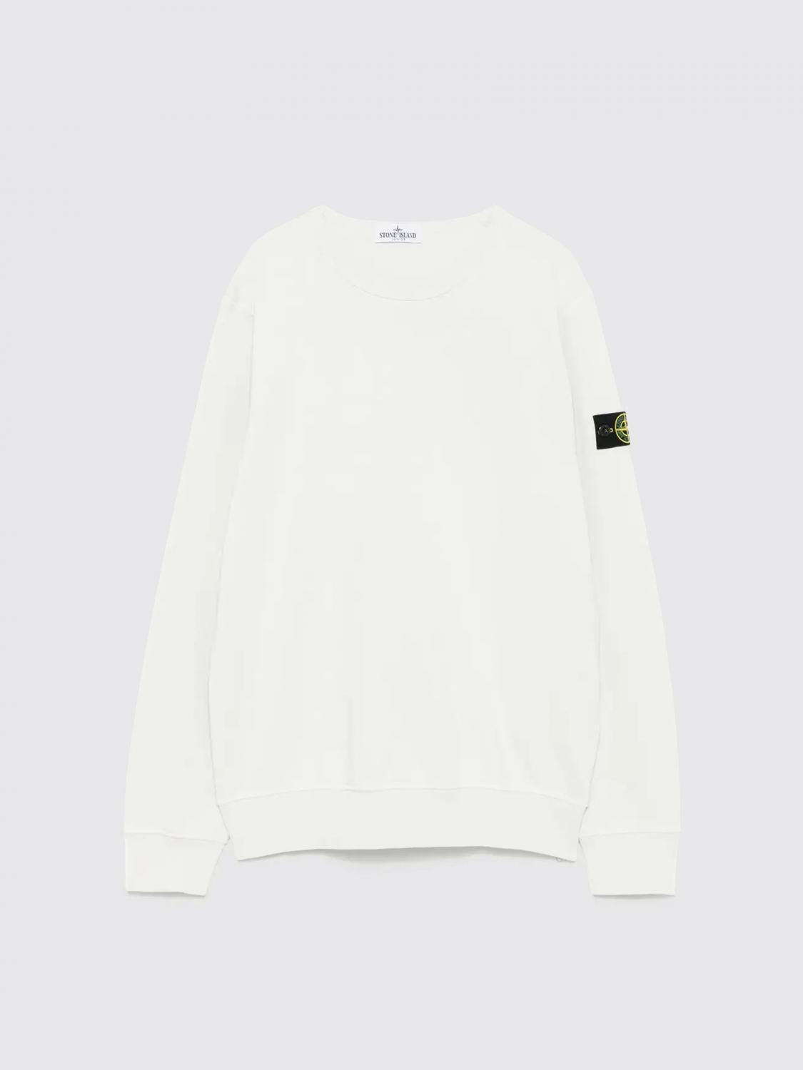 STONE ISLAND JUNIOR PULLOVER: Pullover kinder Stone Island Junior, Weiss 1 - Img 1