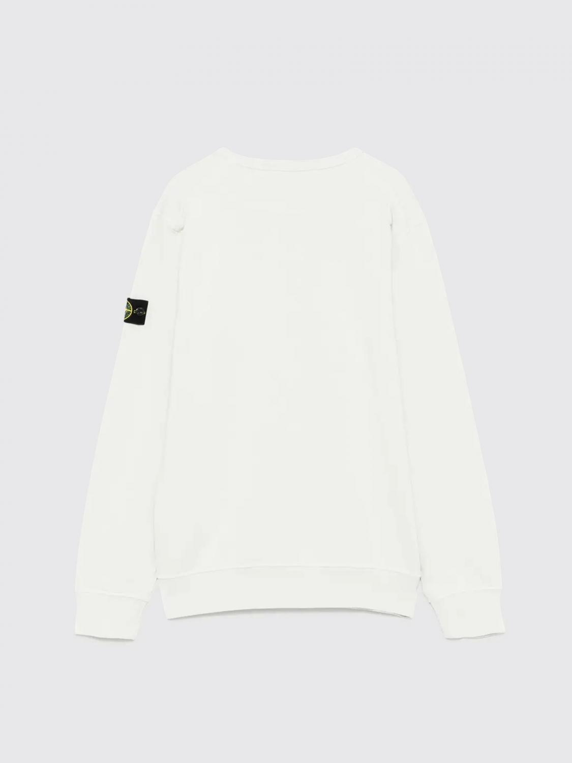 STONE ISLAND JUNIOR PULLOVER: Pullover kinder Stone Island Junior, Weiss 1 - Img 2