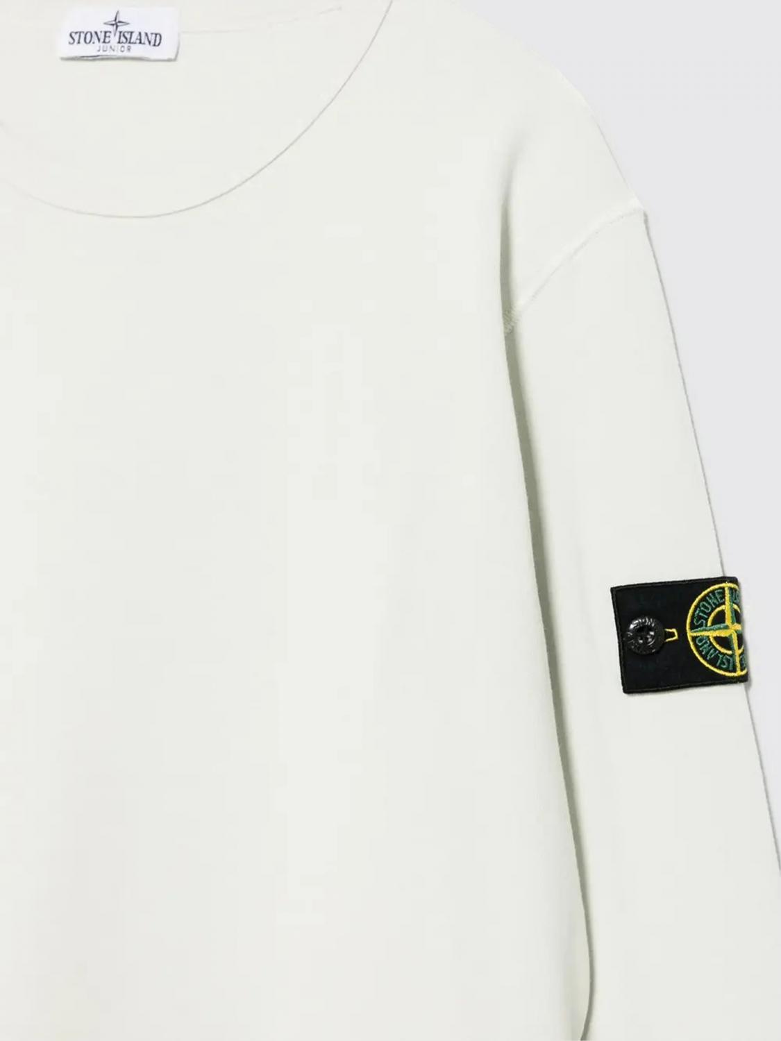 STONE ISLAND JUNIOR PULLOVER: Pullover kinder Stone Island Junior, Weiss 1 - Img 3