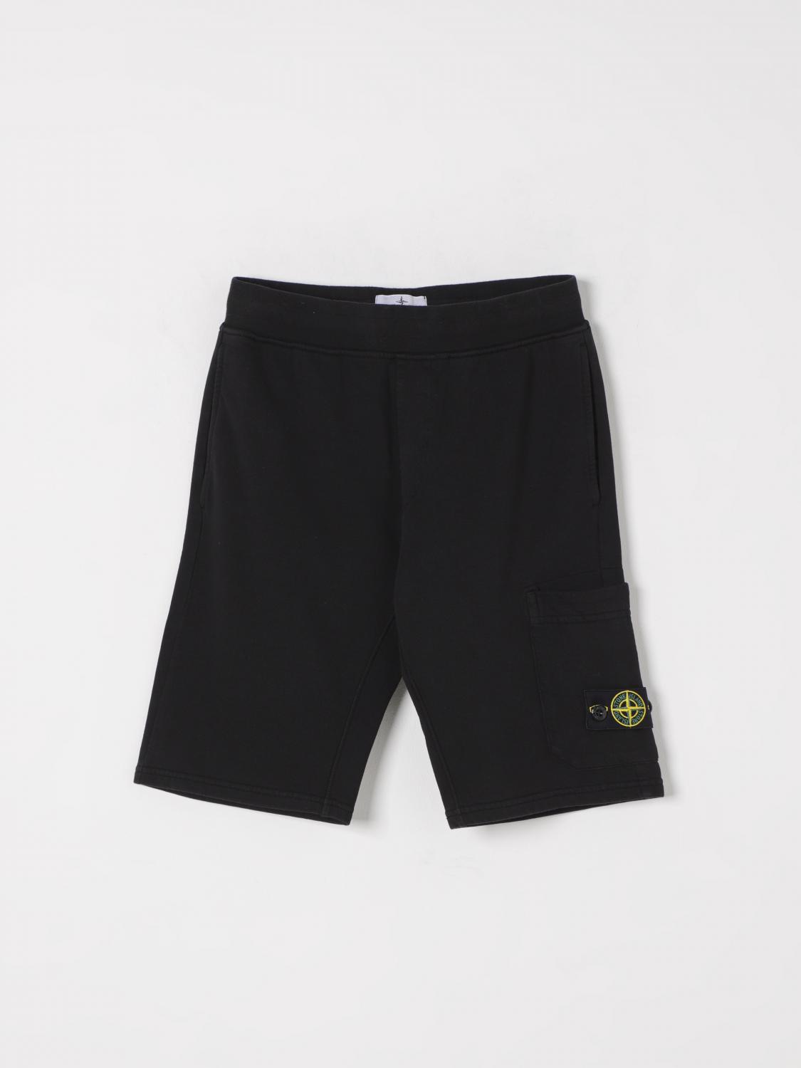 STONE ISLAND JUNIOR SHORTS: Shorts kids Stone Island Junior, Black - Img 1