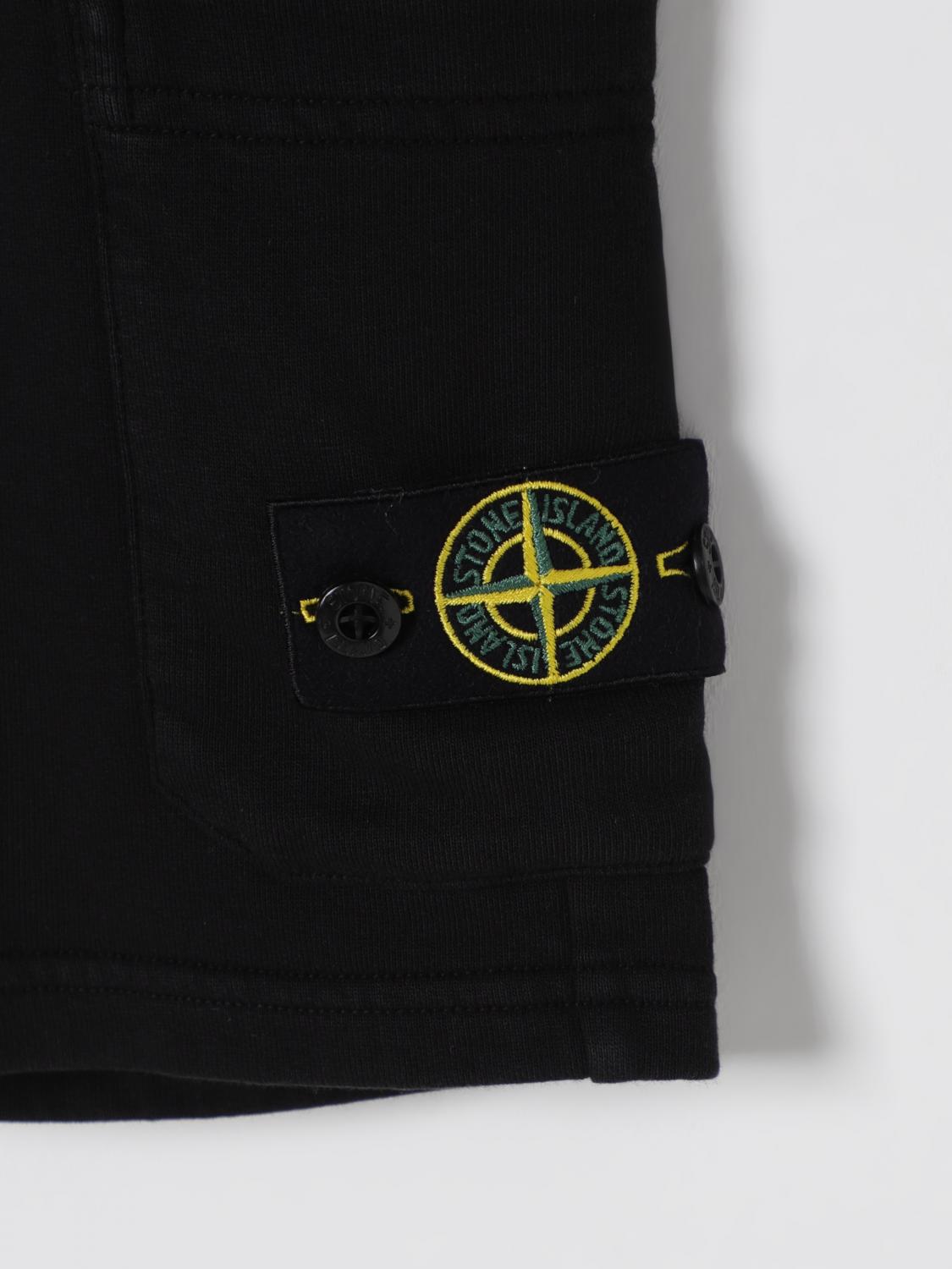 STONE ISLAND JUNIOR SHORTS: Shorts kids Stone Island Junior, Black - Img 3