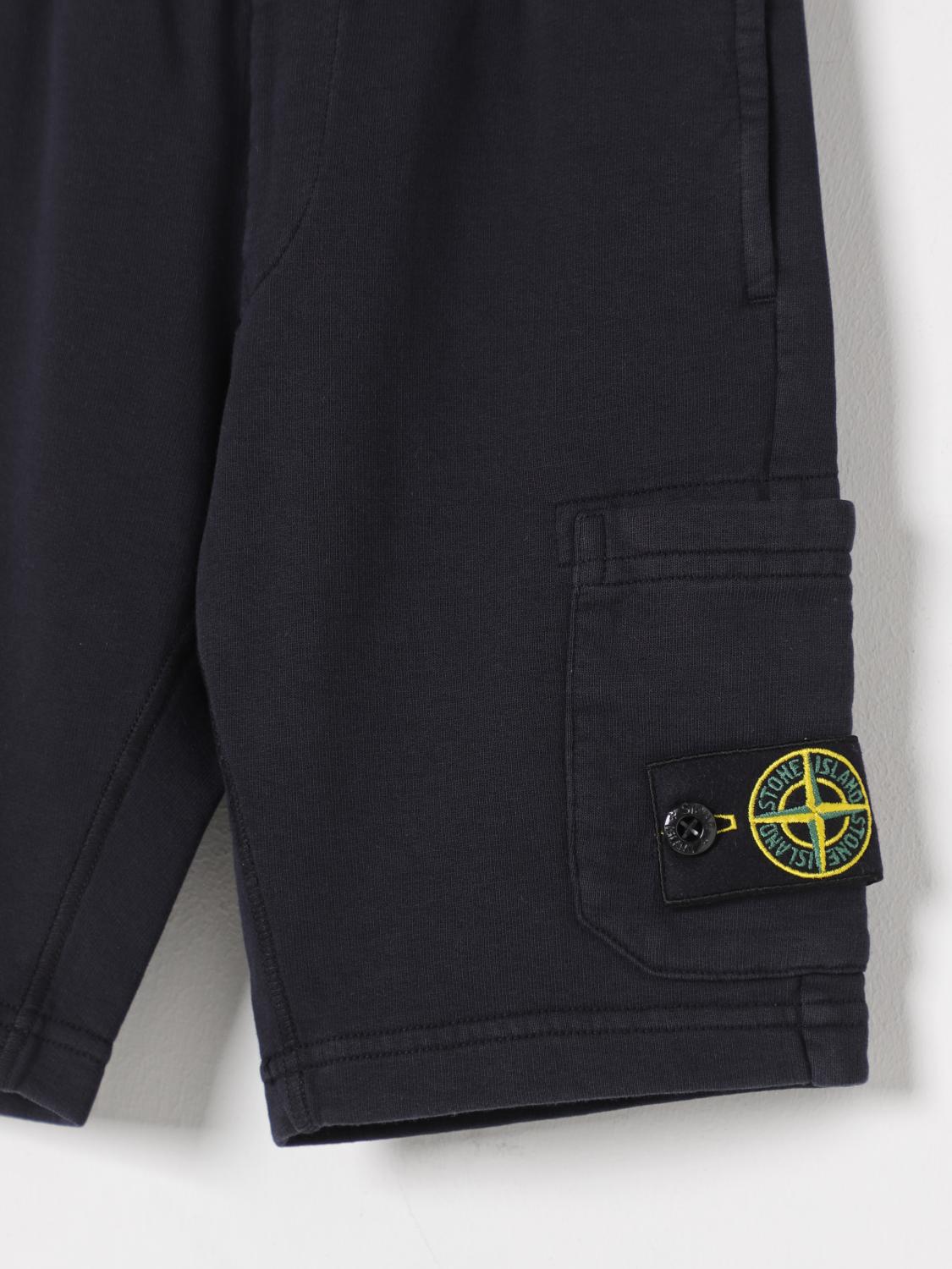 STONE ISLAND JUNIOR 쇼츠: 쇼츠 남아 Stone Island Junior, 네이비 - Img 3