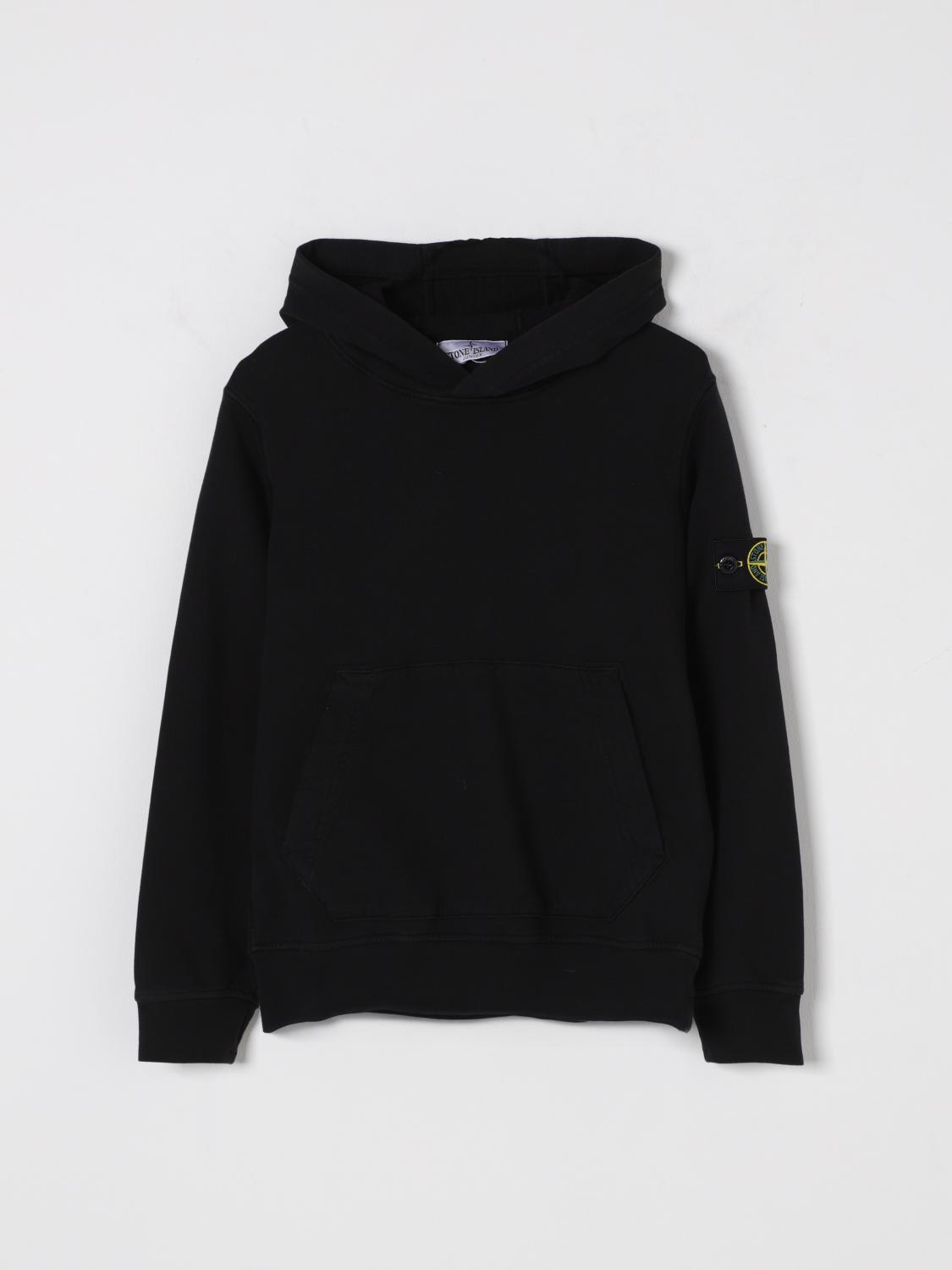 STONE ISLAND JUNIOR PULLOVER: Pullover kinder Stone Island Junior, Schwarz - Img 1