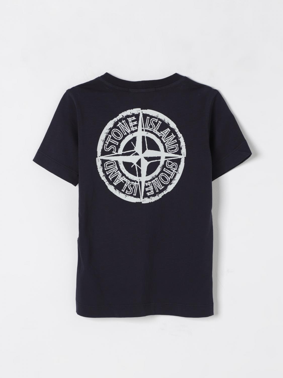 STONE ISLAND JUNIOR T-SHIRT: T-shirt kids Stone Island Junior, Blue - Img 2