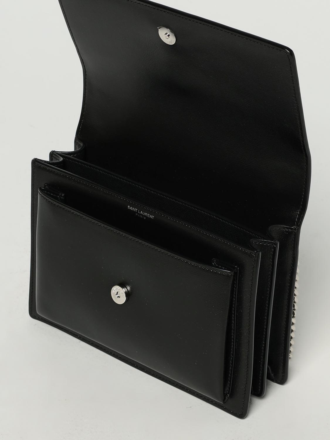 SAINT LAURENT BORSA MINI: Borsa Sunset Medium Saint Laurent in pelle , Nero - Img 5