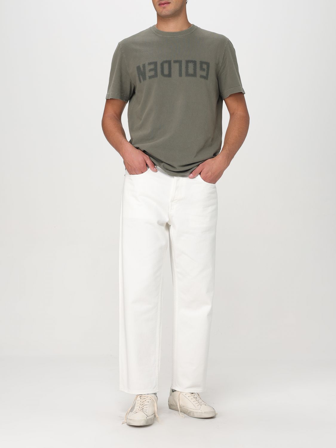 GOLDEN GOOSE T-SHIRT: T-shirt men Golden Goose, Olive - Img 2