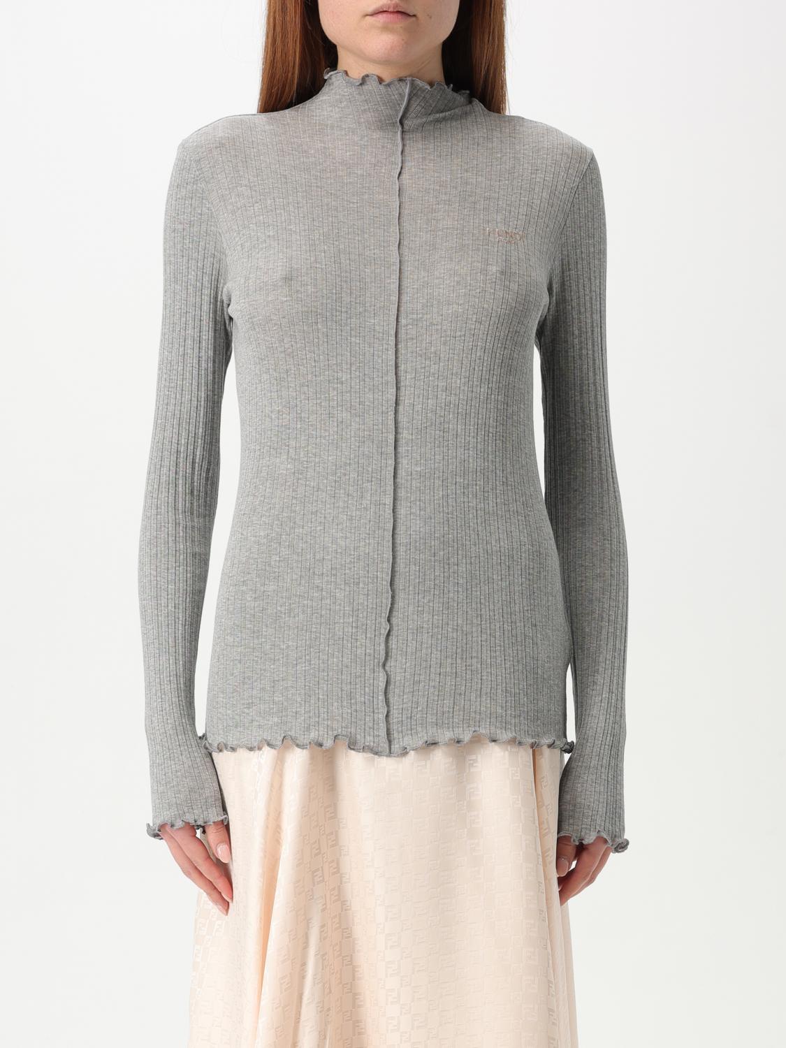 FENDI JERSEY: Jersey mujer Fendi, Gris - Img 1