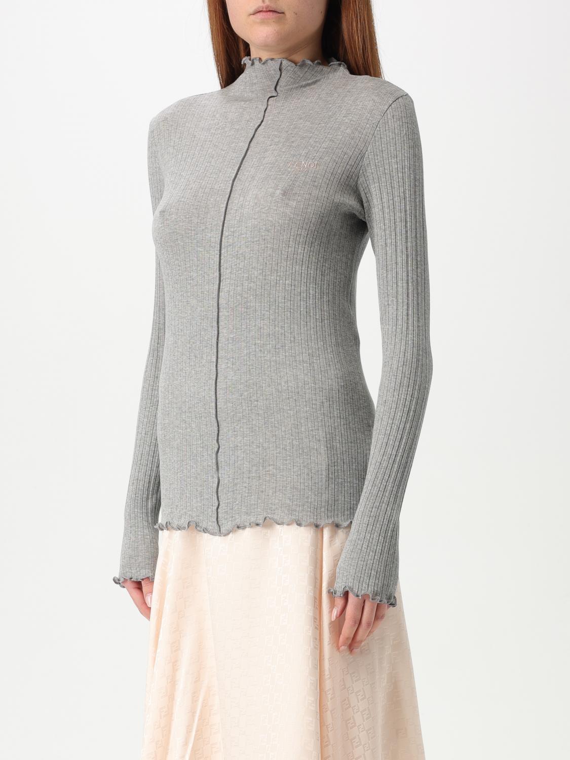 FENDI JERSEY: Jersey mujer Fendi, Gris - Img 4