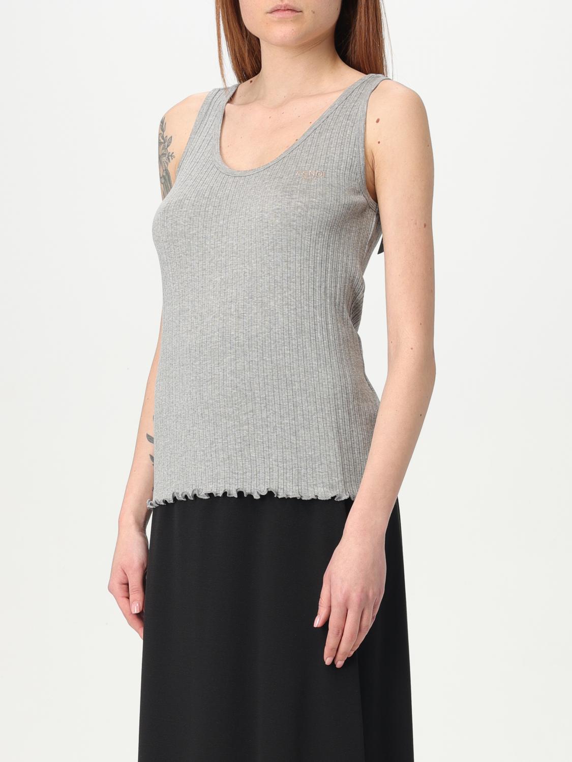 FENDI TOP: Top mujer Fendi, Gris - Img 4