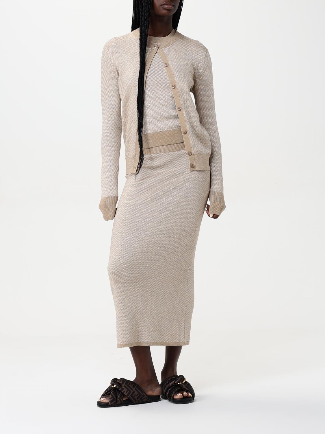 FENDI STRICKJACKE: Strickjacke damen Fendi, Beige - Img 2