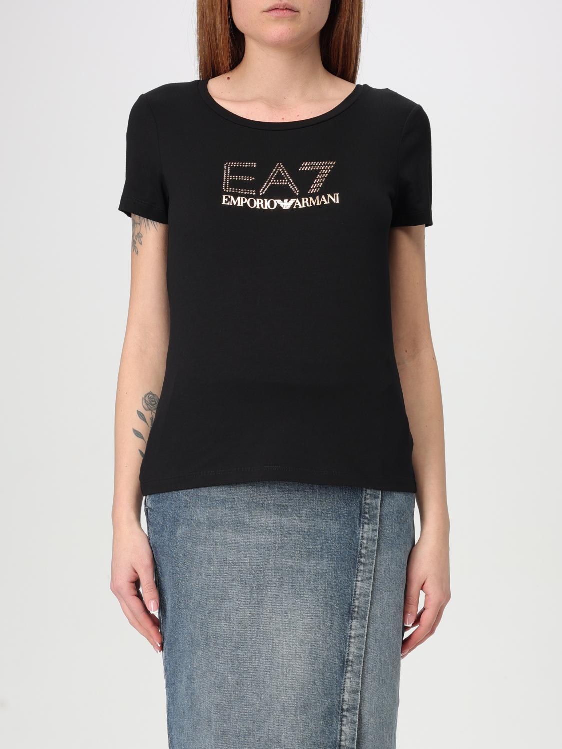 EA7 T-SHIRT: T-shirt woman Ea7, Black - Img 1