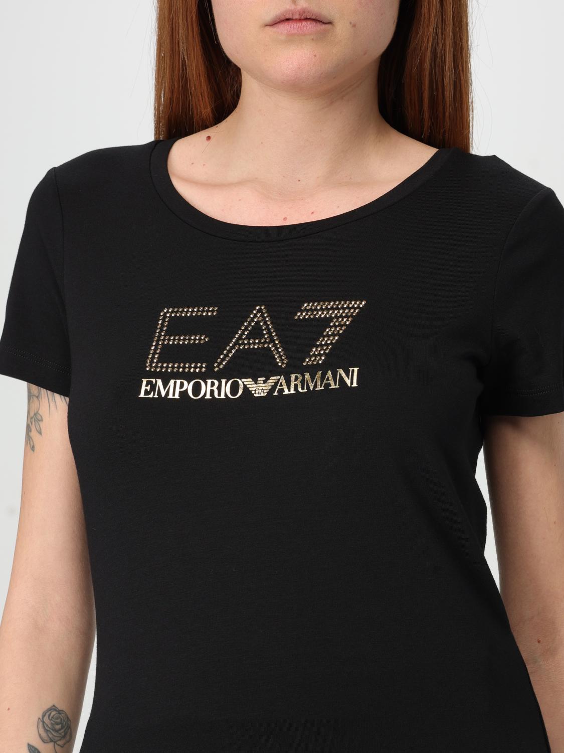 EA7 T-SHIRT: T-shirt woman Ea7, Black - Img 3