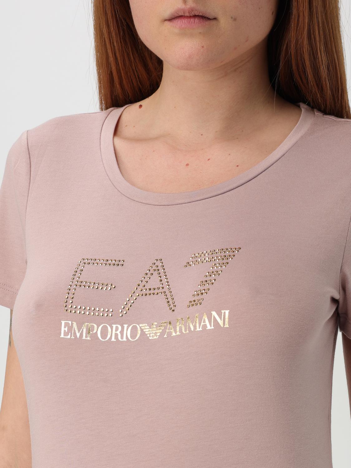 EA7 T-SHIRT: T-shirt EA7 in cotone con logo , Cipria - Img 3