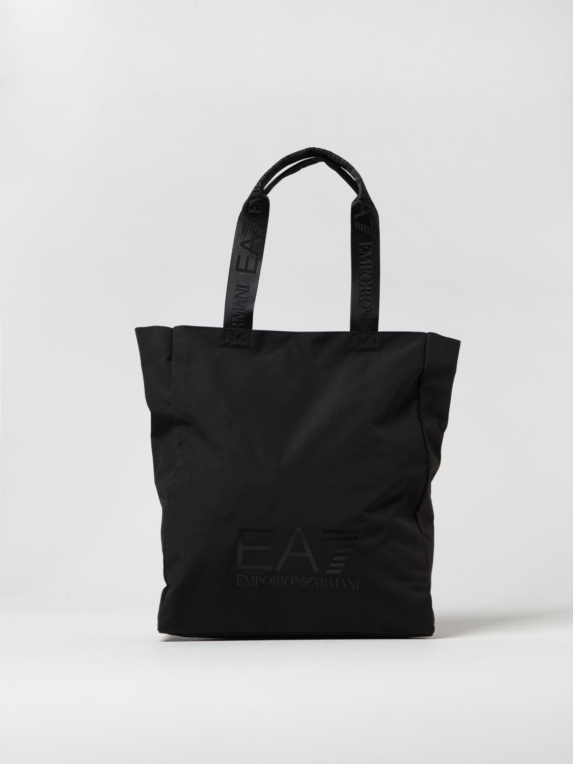 EA7 BORSE TOTE: Borsa EA7 in nylon con stampa logo , Nero - Img 1