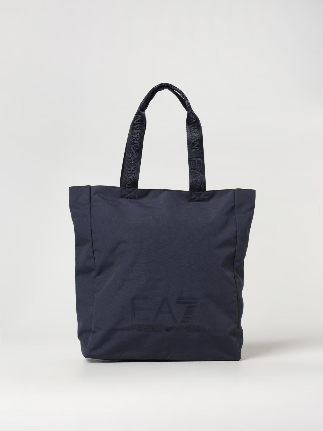 EA7 BORSA TOTE: Borsa EA7 in nylon con stampa logo , Blue - Img 1