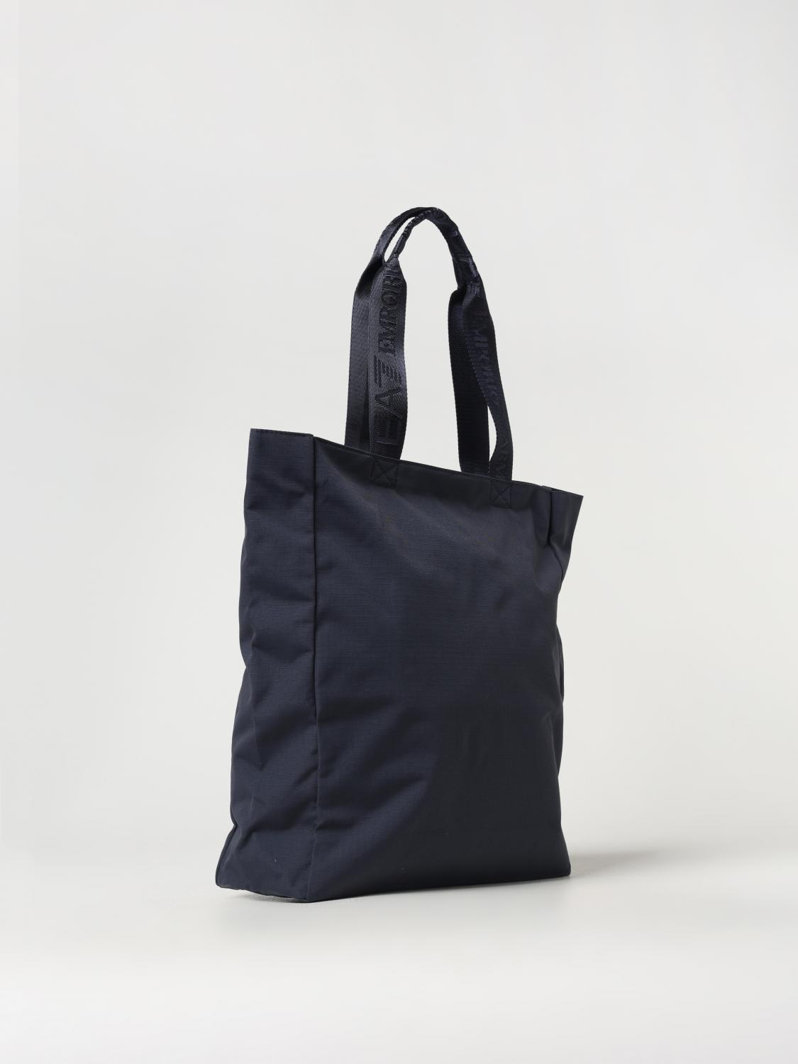 EA7 BORSA TOTE: Borsa EA7 in nylon con stampa logo , Blue - Img 2