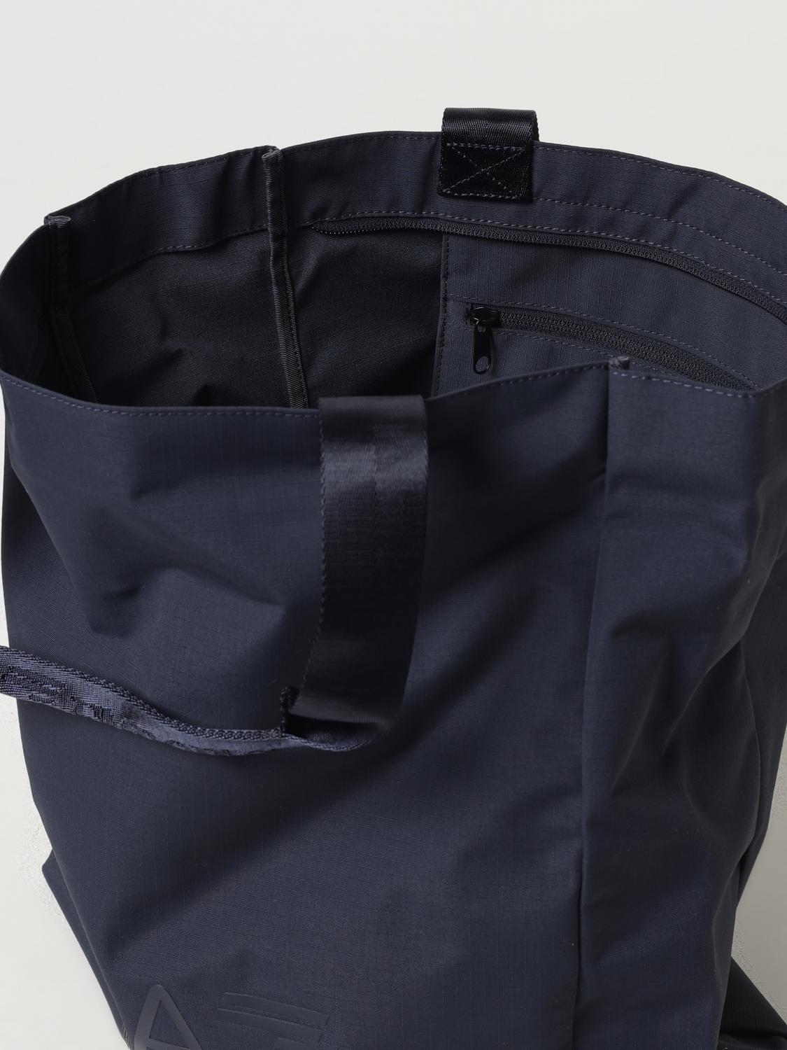 EA7 BORSA TOTE: Borsa EA7 in nylon con stampa logo , Blue - Img 3