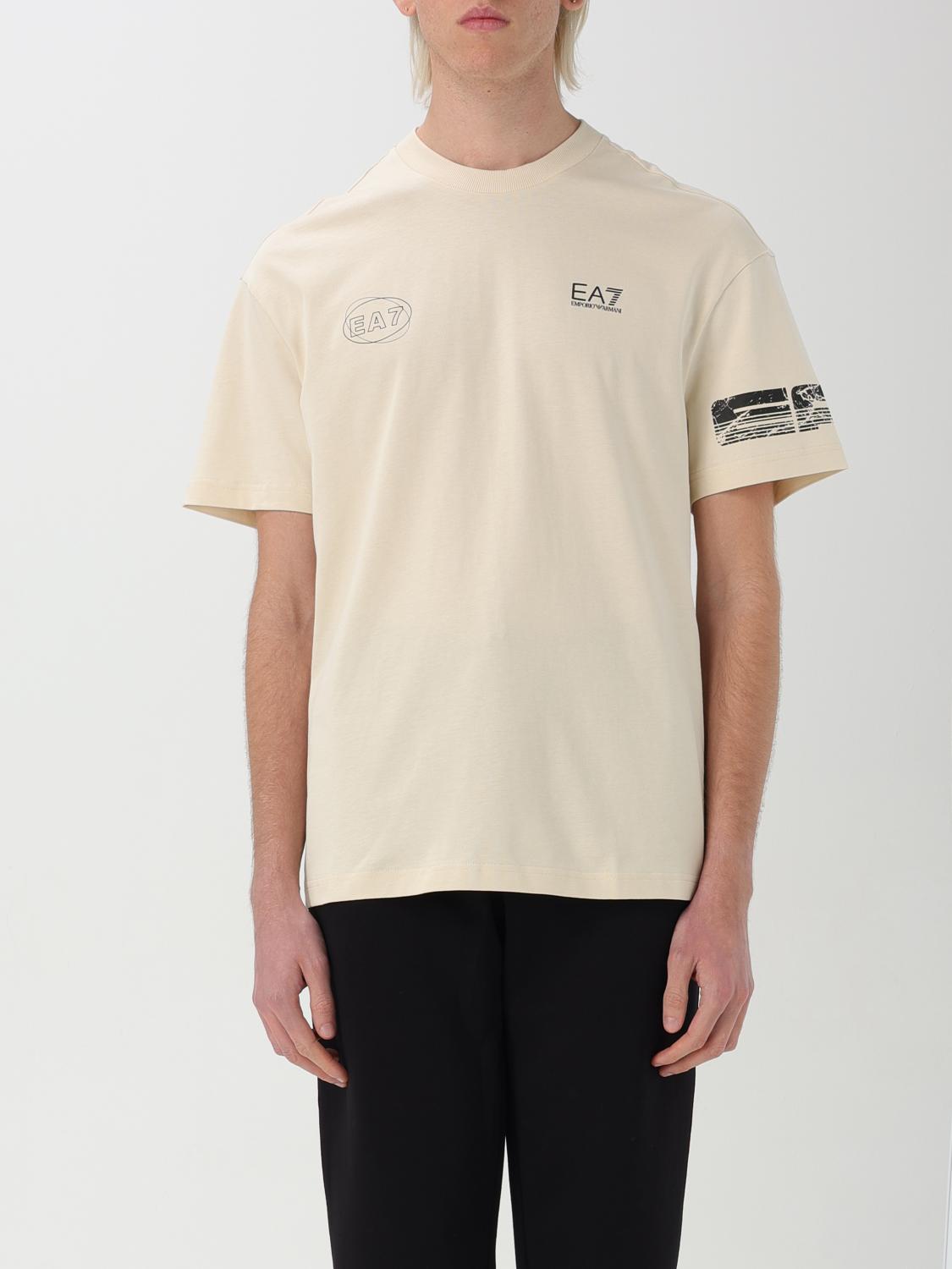 EA7 T-SHIRT: T-shirt men Ea7, Ivory - Img 1