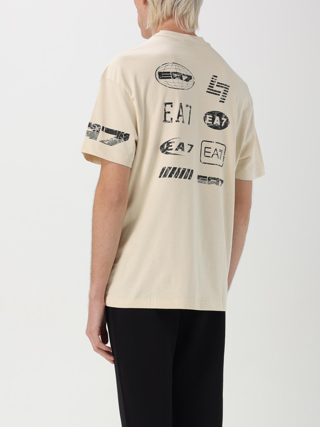 EA7 T-SHIRT: T-shirt men Ea7, Ivory - Img 2