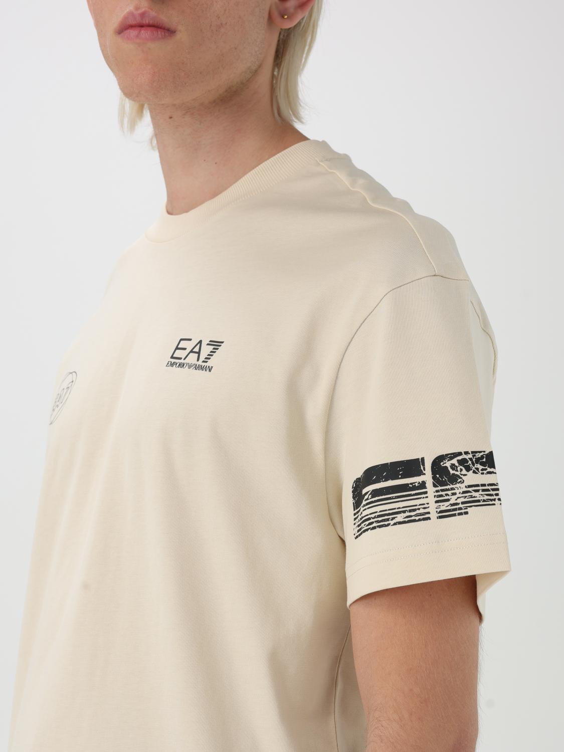 EA7 T-SHIRT: T-shirt men Ea7, Ivory - Img 3