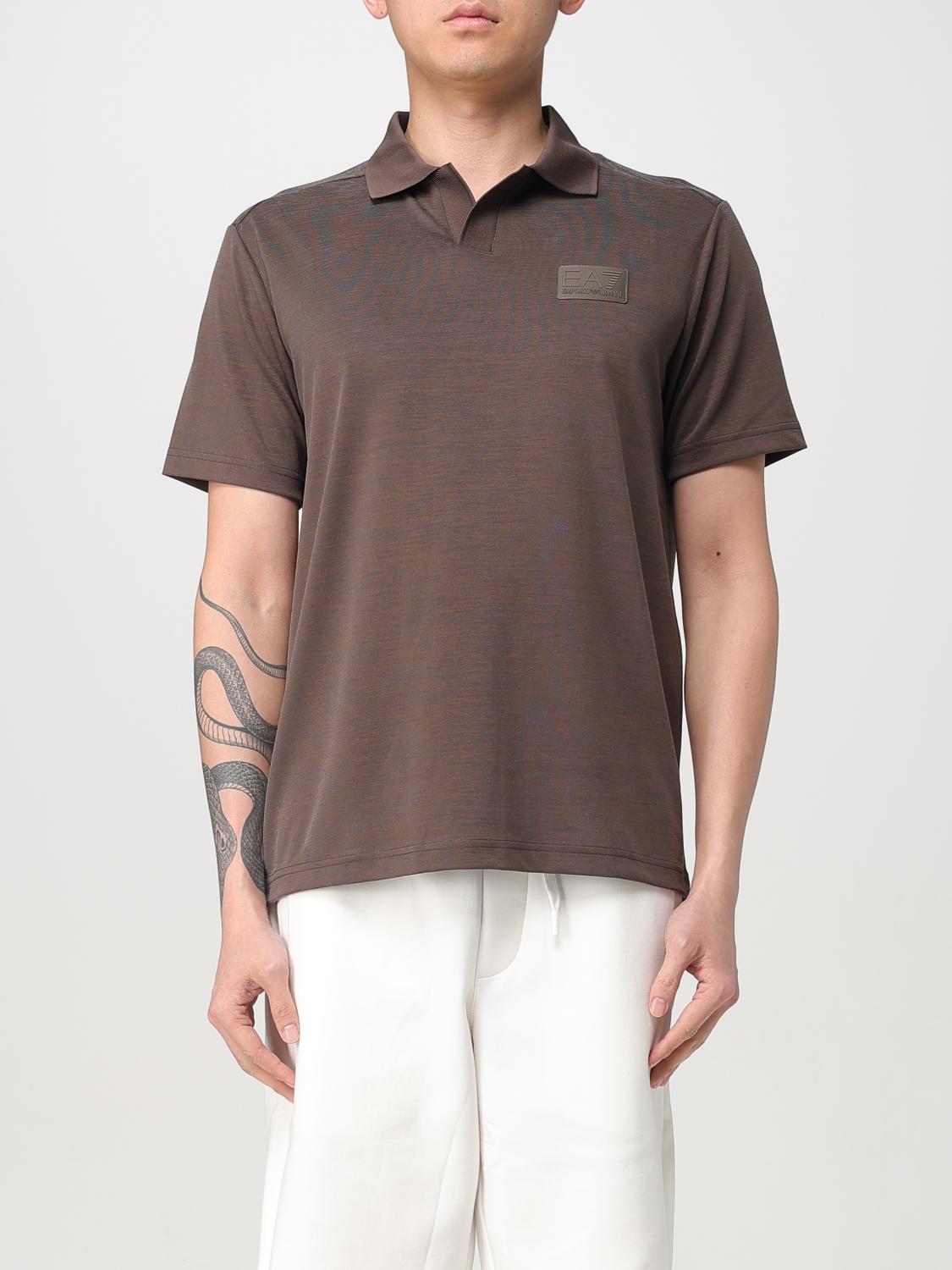 EA7 POLO: Polo hombre Ea7, Marrón - Img 1