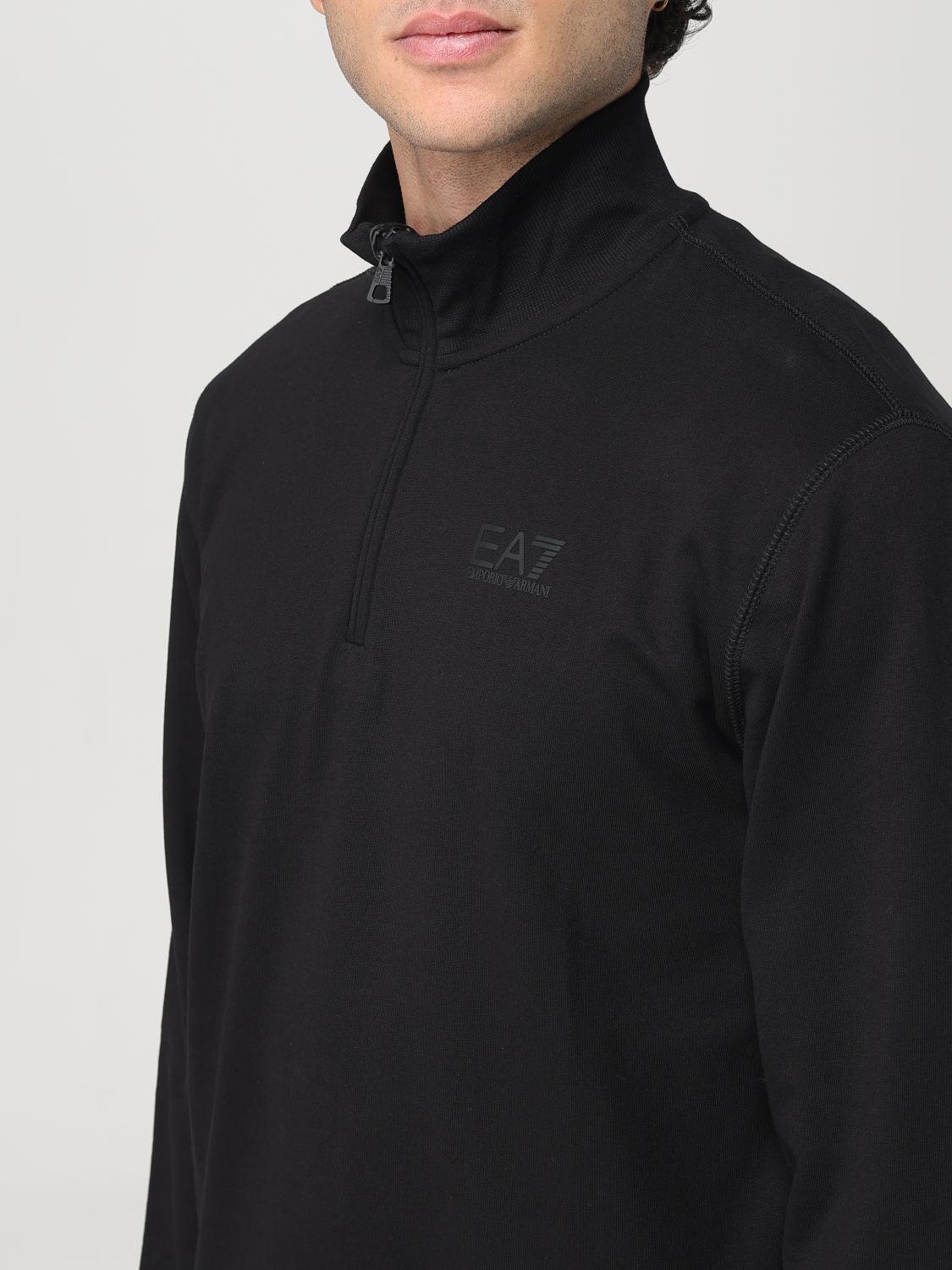 EA7 FORMAL CLOTHES: EA7 cotton hoodie + sweatpants with logo , Black - Img 4