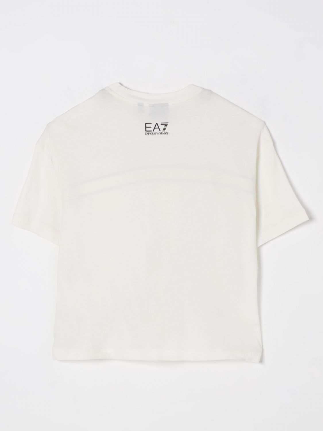 EA7 T-SHIRT: T-shirt in cotone con logo EA7, Naturale - Img 2